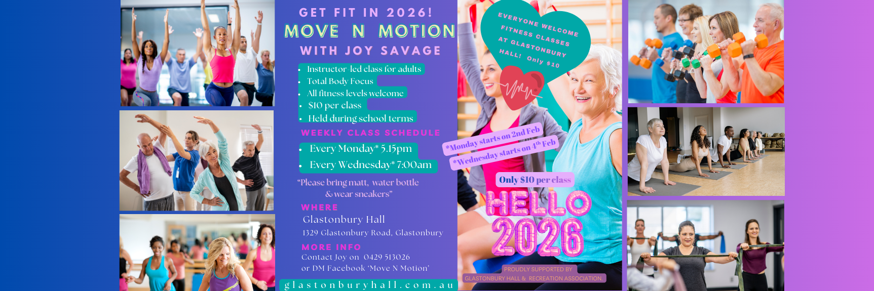 Glastonbury Hall Fitness Classes with Joy Savage